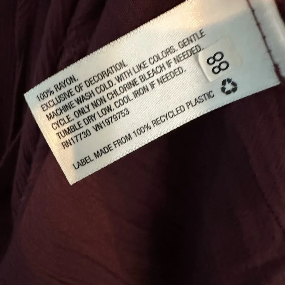 🌴 Knox Rose NWT Embroidered Midi Dress Purple - Pockets - Picture 5 of 6